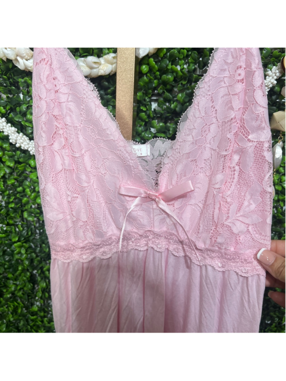 Women's AVIDLOVE Pink Lace Chemise Slip Size Small NightGown Sleepwear Babydoll - Picture 5 of 9